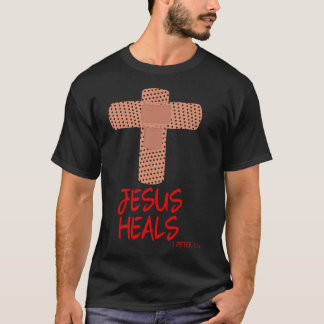 T-shirt Jésus guérit Croix chrétienne Infirmière Maman Fem