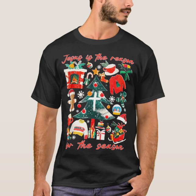 T-shirt Jesus Is The Reason For The Season Christian Faith (Devant)