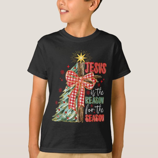 T-shirt Jesus Is The Reason For The Season Christmas Xmas  (Devant)