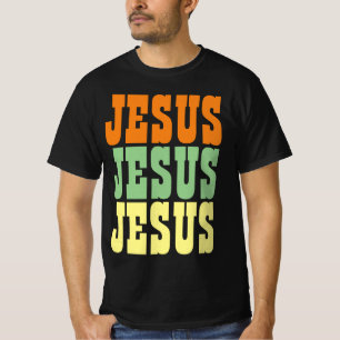 T-SHIRT JESUS JESUS JESUS TYPOGRAPHIE