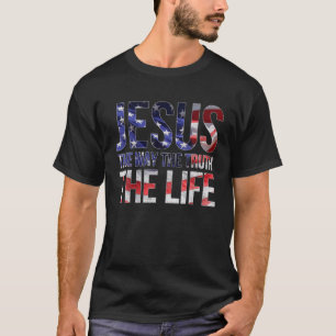 T-shirt Jésus La Voie Vérité Jean 14:6 Bible chrétienne