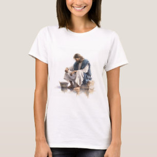 T-shirt Jésus Lance Les Pieds De Ses Disciples