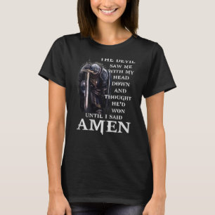 T-shirt Jésus Le Diable M'A Vu Avec Ma Tête En Bas