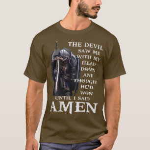 T-shirt Jésus Le Diable M'A Vu Avec Ma Tête En Bas