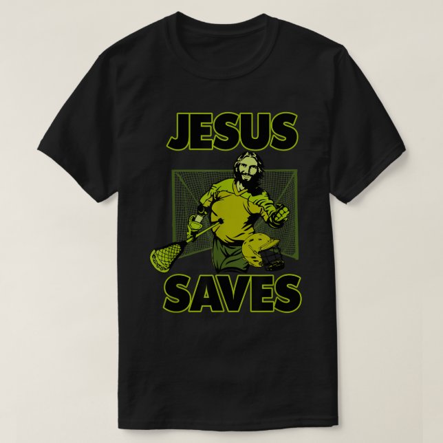 T-shirt Jésus Le Gardien De La Crosse Sauve La Chemise Du  (Design devant)