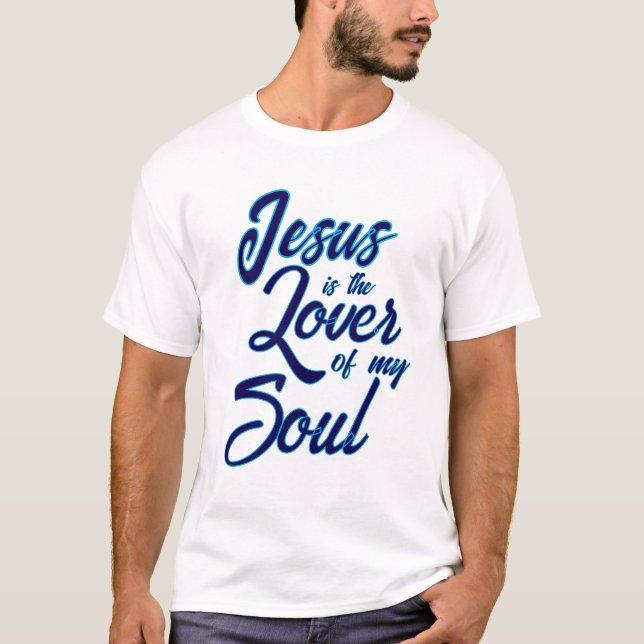 T-shirt Jésus Lover de Mon Âme (Devant)