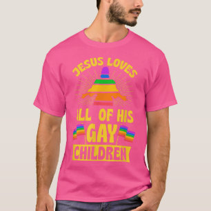 T-shirt Jesus Loves All Of His Gay Children Christian LGBT