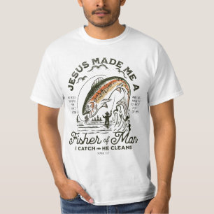 T-shirt Jésus M'A Fait Un Fisher De L'Homme Que J'Ai Capté