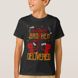 T-shirt Jésus M'a Libéré Enfant Chrétien Spirituel Croyant