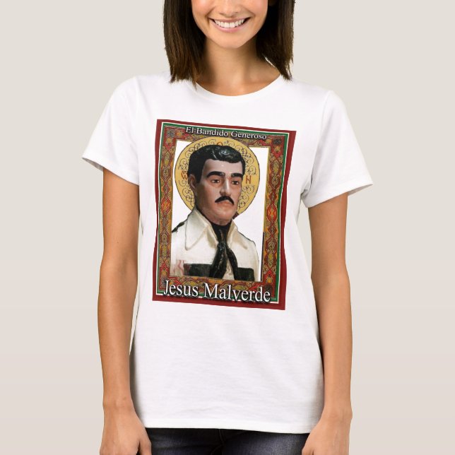 T-shirt Jésus Malverde, le bandit généreux (Devant)