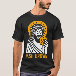 T-shirt Jésus Mangeant des brunes de haschich - Drôle reli