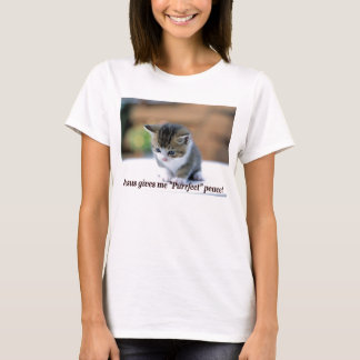 T-shirt Jésus me donne la paix de Purrfect (avec Kitty)