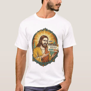 T-shirt Jésus Mise à Jour Logcielle Ennuyeuse Pop Up Humou
