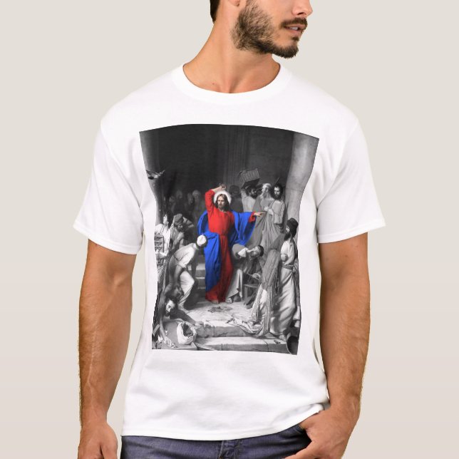 T-shirt Jésus Nettoyage du Temple (Devant)