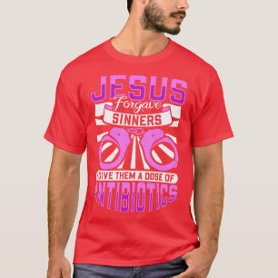 T-shirt Jésus pardonna aux pécheurs les soins correctionne