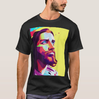 T-shirt Jésus Pop Art Jésus Christ face catholique