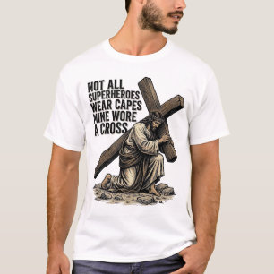 T-shirt Jésus portant la Croix Vintage Chrétien