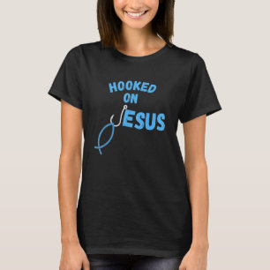T-shirt Jésus Porter Accroché À Jésus Christian Pêche - B