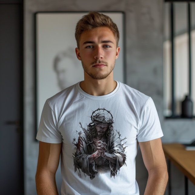 T-shirt Jesus Praying Faith (Créateur téléchargé)