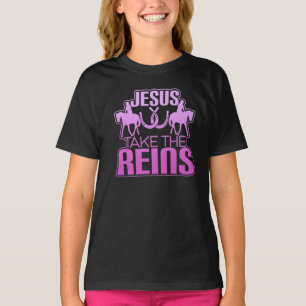 T-shirt Jésus Prends Les Reins Cool Race Horse    TT-