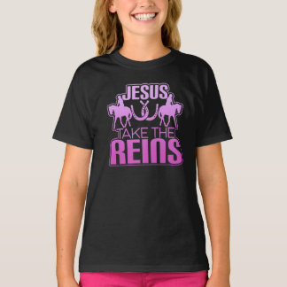 T-shirt Jésus Prends Les Reins Cool Race Horse    TT-