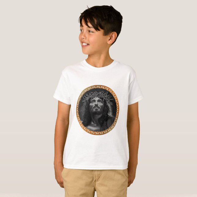 T-shirt Jésus regardant dans les cieux (Devant entier)