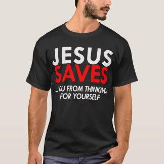 T-shirt Jésus sauve la chemise des hommes