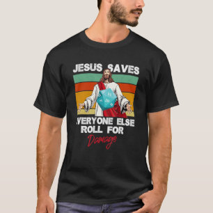 T-shirt Jésus Sauve Tous Les Autres Roues Pour Dommages Ch