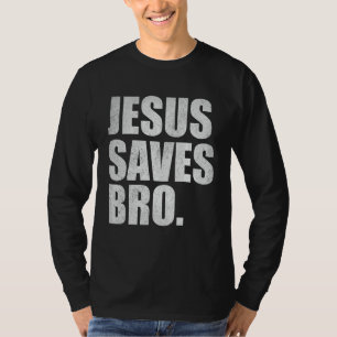 T-shirt Jesus Saves Bro - Vintage drôle Religion chrétienn