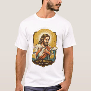 T-shirt Jésus s'est brûlé le doigt en sortant l'assiette d