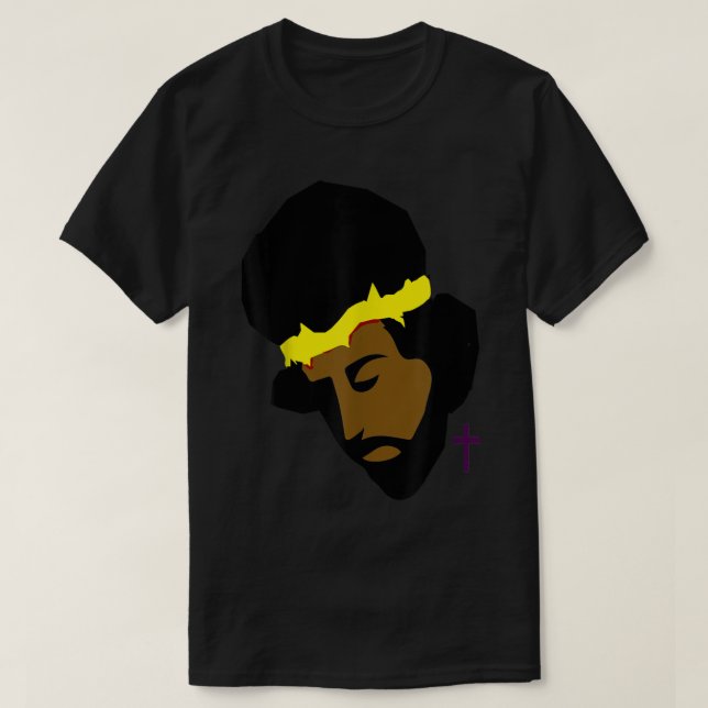 T-shirt JESUS SHIRT, AMÉRICAIN D'AFRIQUE Art Black Jesus (Design devant)