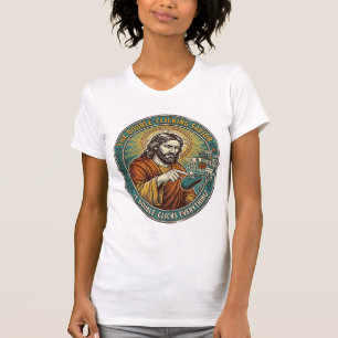 T-shirt Jésus Souris Double Clic Cassée Bureau IT Tech