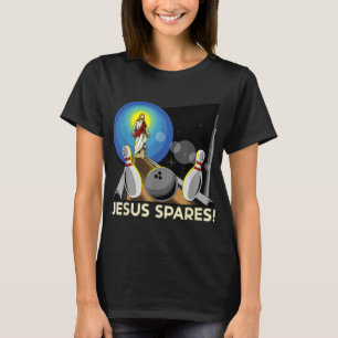 T-shirt Jesus Spares Funny Christian Bowling Pun