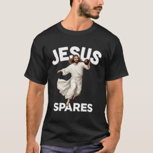T-shirt Jesus Spares Funny Christian Christ Gutter Bowling