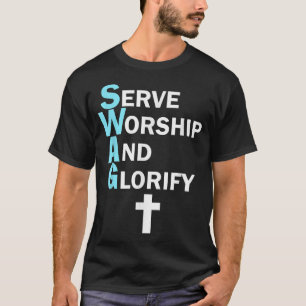 T-shirt Jésus SWAG sert le culte et glorifie la foi Religi