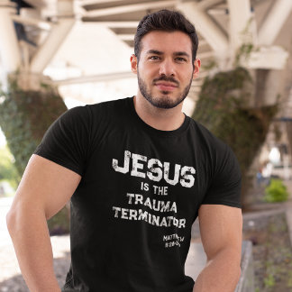 T-shirt Jesus Trauma Terminator Bible Grunge Christian