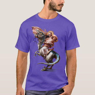 T-shirt Jésus traversant les Alpes sur Raptor Dinosaur, Pa