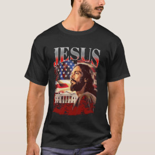 T-shirt Jesus USA Amérique Patriot Mème 90s Bootleg Rap Me