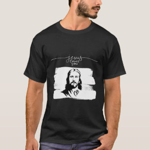 T-shirt Jésus Vous Aime Croiser Et Coeur Foi Chrétienne So