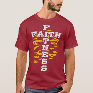 T-shirt Jesus Workout Chemise Faith Fitness Cross Gym Cade