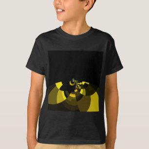T-shirt Jet Black et Gold Vector Art Design graphique