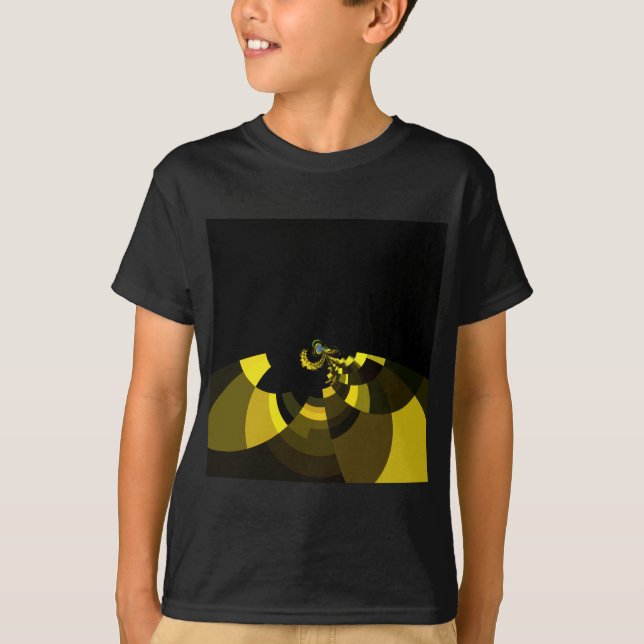 T-shirt Jet Black et Gold Vector Art Design graphique (Devant)