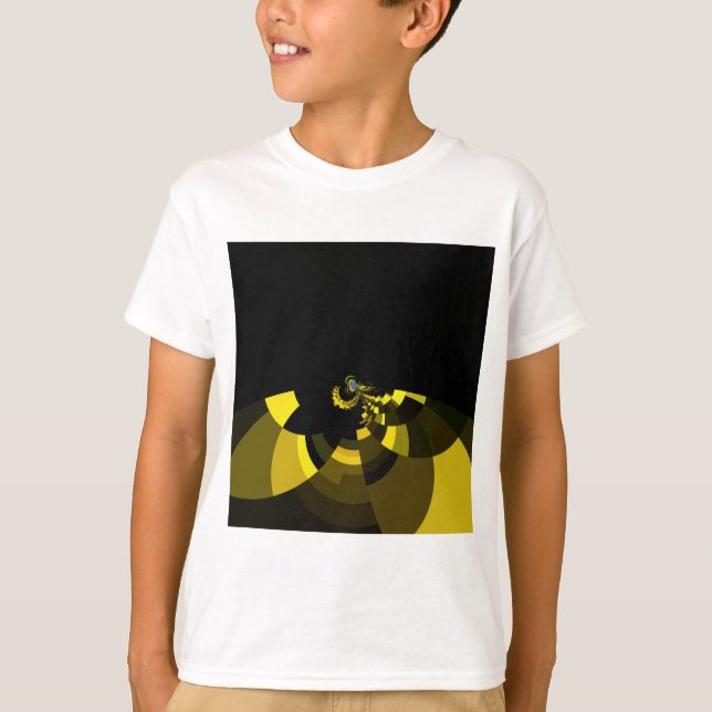 T-shirt Jet Black et Gold Vector Art Design graphique (Devant)