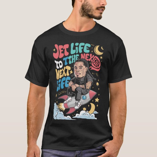 T-shirt Jet Life to Next Life Rapper Basket Gangster (Devant)