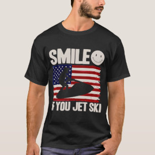 T-shirt Jet Ski Smile If You Jet Ski American Flag