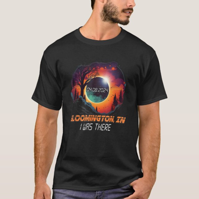 T-shirt J'Étais Là Total Solaire Eclipse Bloomington Indie (Devant)