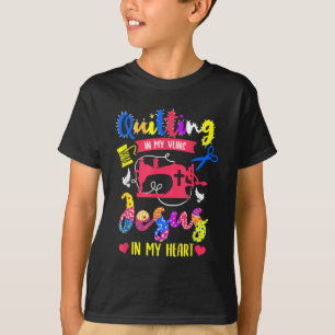 T-shirt Jetant Dans Mes Veines Jésus Dans Mon Coeur Quil