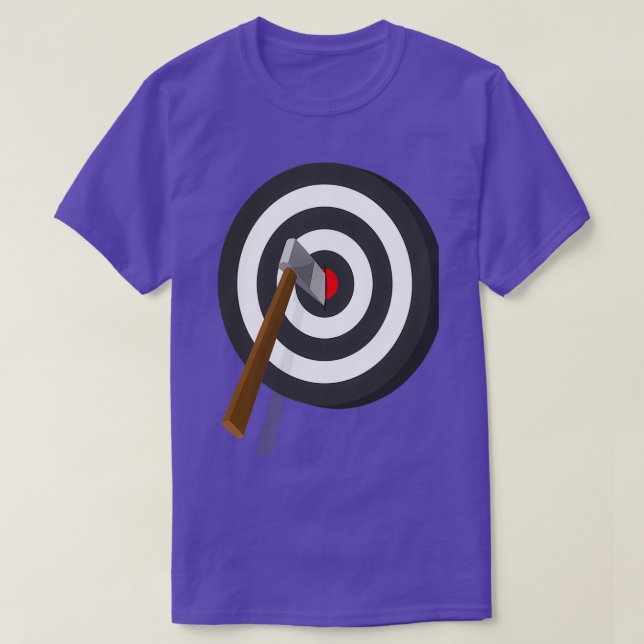 T-shirt Jeter Ax dans la cible de bois (Design devant)