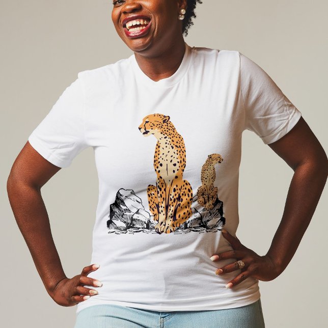 T-shirt Jeter les femmes léopards blancs (Créateur téléchargé)