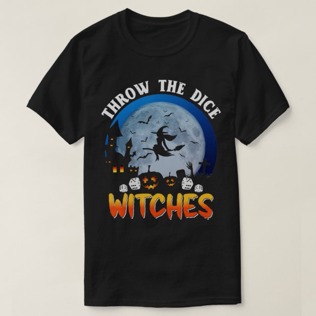 T-shirt Jeter Les Sorcières Dice Bunco Party Funny Hallowe (Design devant)